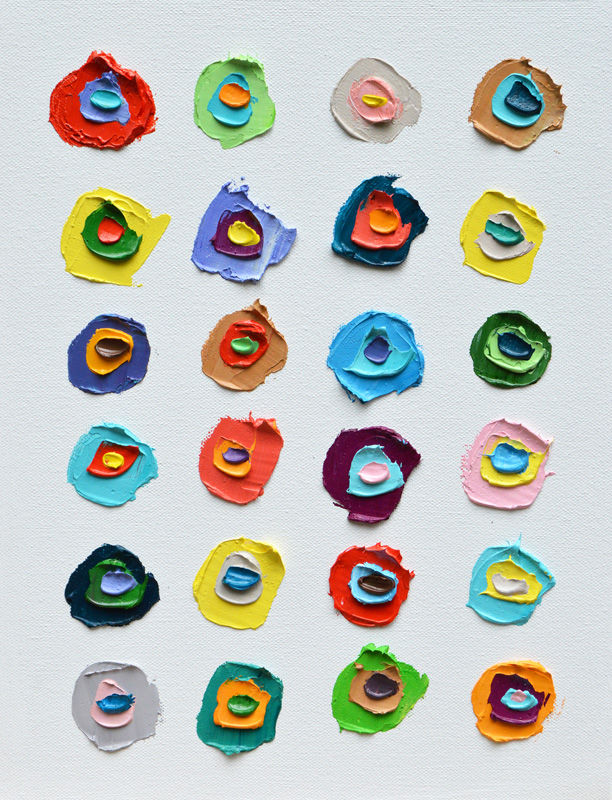 Concentric Polka Daubs 4, 14"x11"