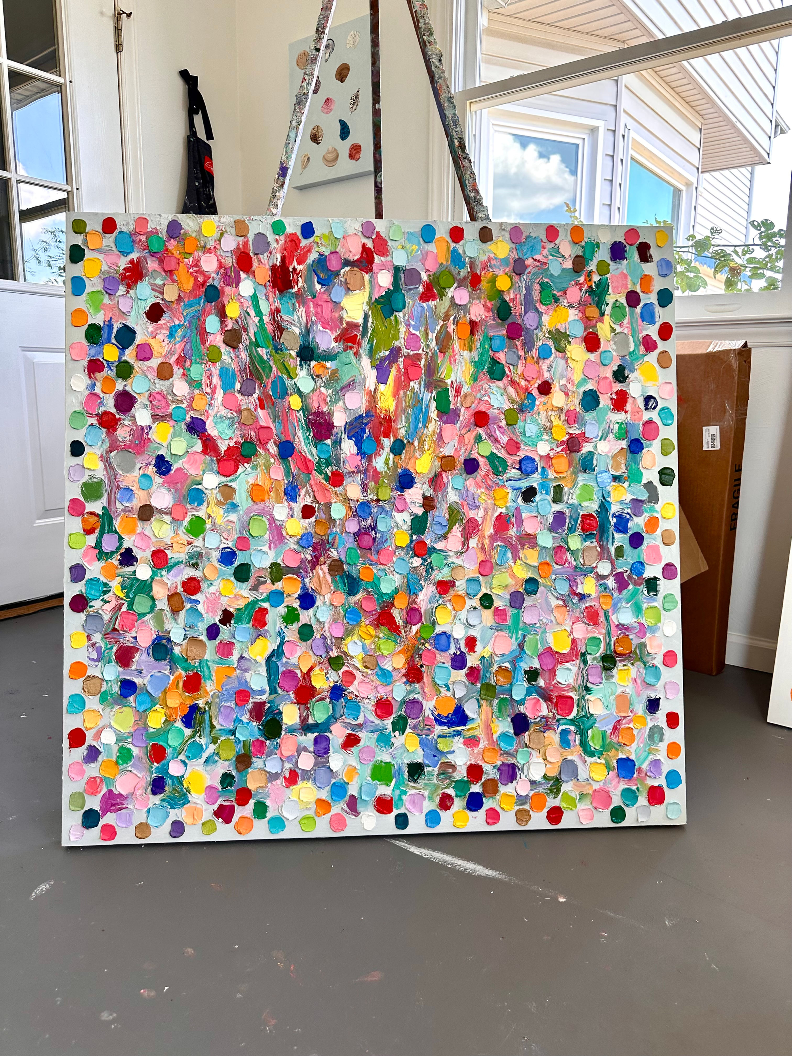 Polka Daub Revelry, 40"x40"