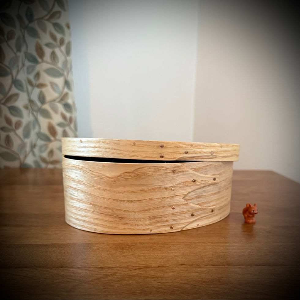 Ash Shaker Oval Wooden Box Size 3