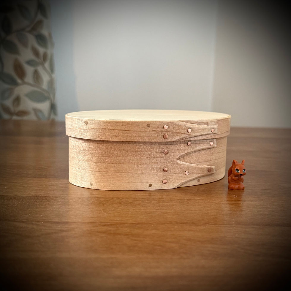 Thumbnail: Maple Shaker Oval Wooden Box Size 1