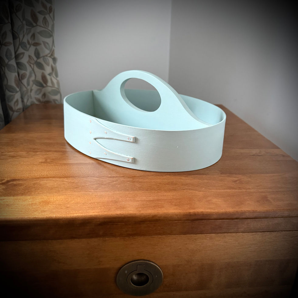 Shaker Oval Wooden Carrier Size 7 - Painted Blue