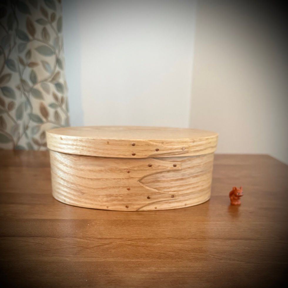 Ash Shaker Oval Wooden Box Size 3