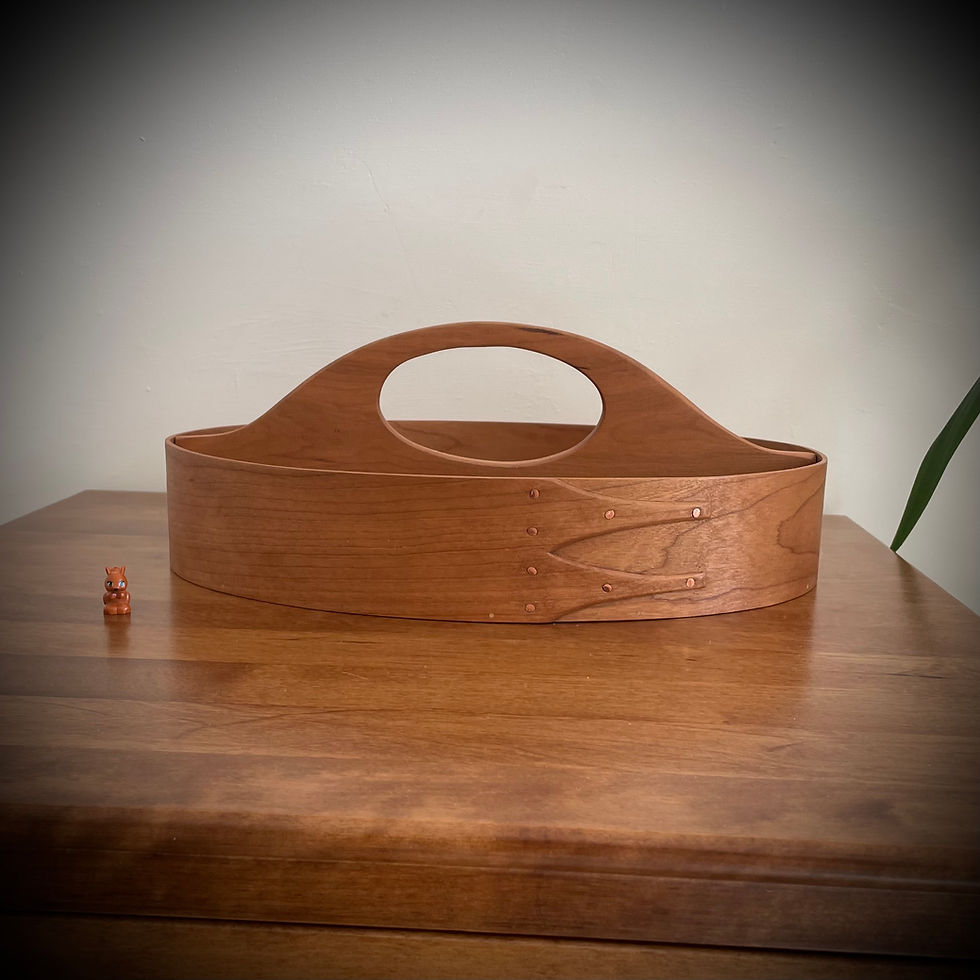 Thumbnail: Cherry Shaker Oval Wooden Carrier Size 7