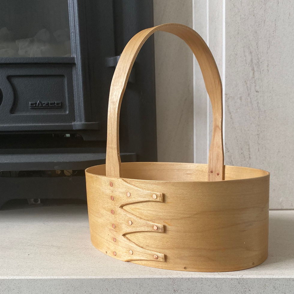 Maple Shaker Oval Wooden Basket Size 4