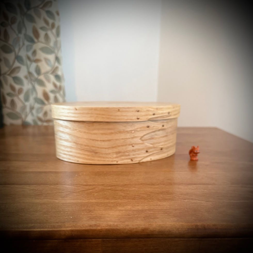 Ash Shaker Oval Wooden Box Size 3