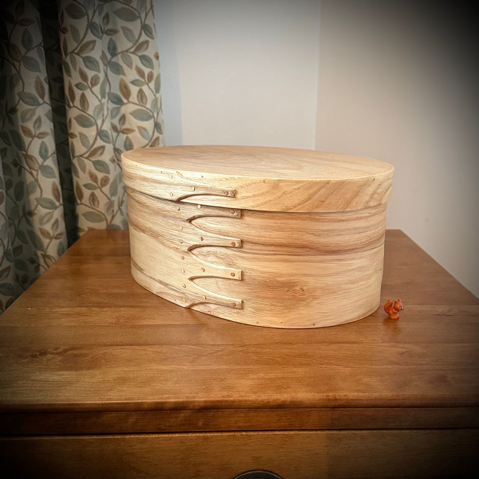 Ash Shaker Oval Wooden Box Size 7