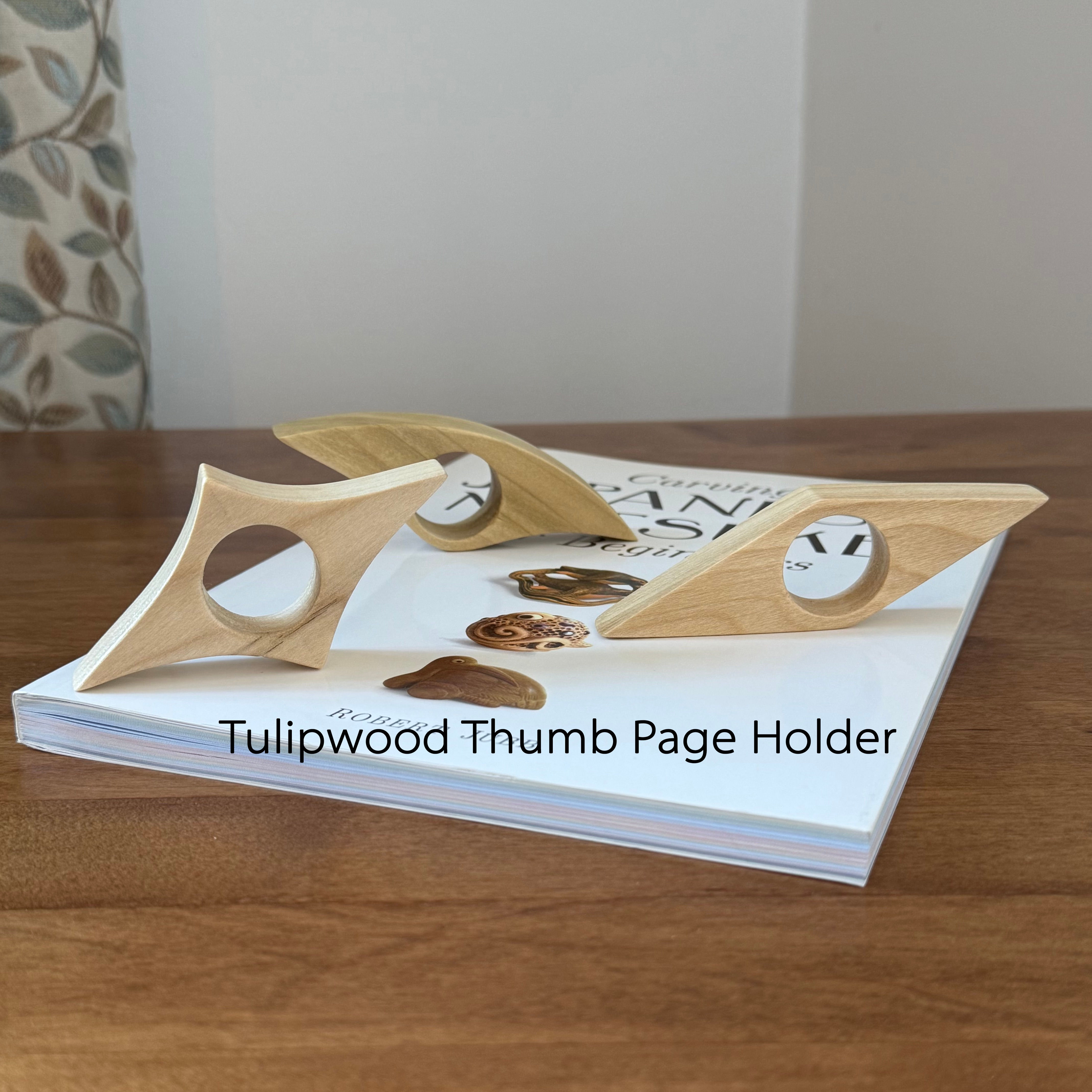Tulipwood Thumb Book Page Holder