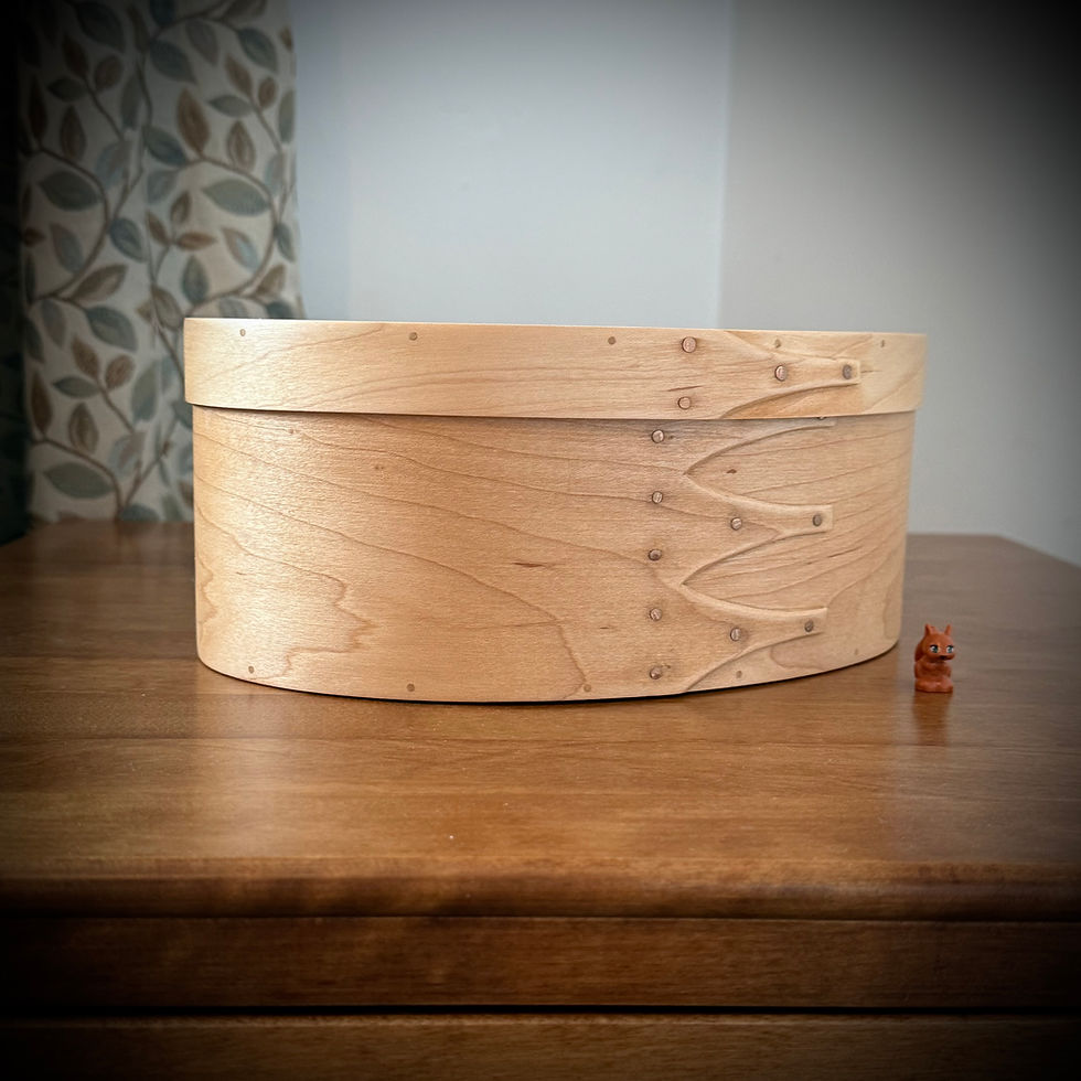 Thumbnail: Maple Shaker Oval Wooden Box Size 5