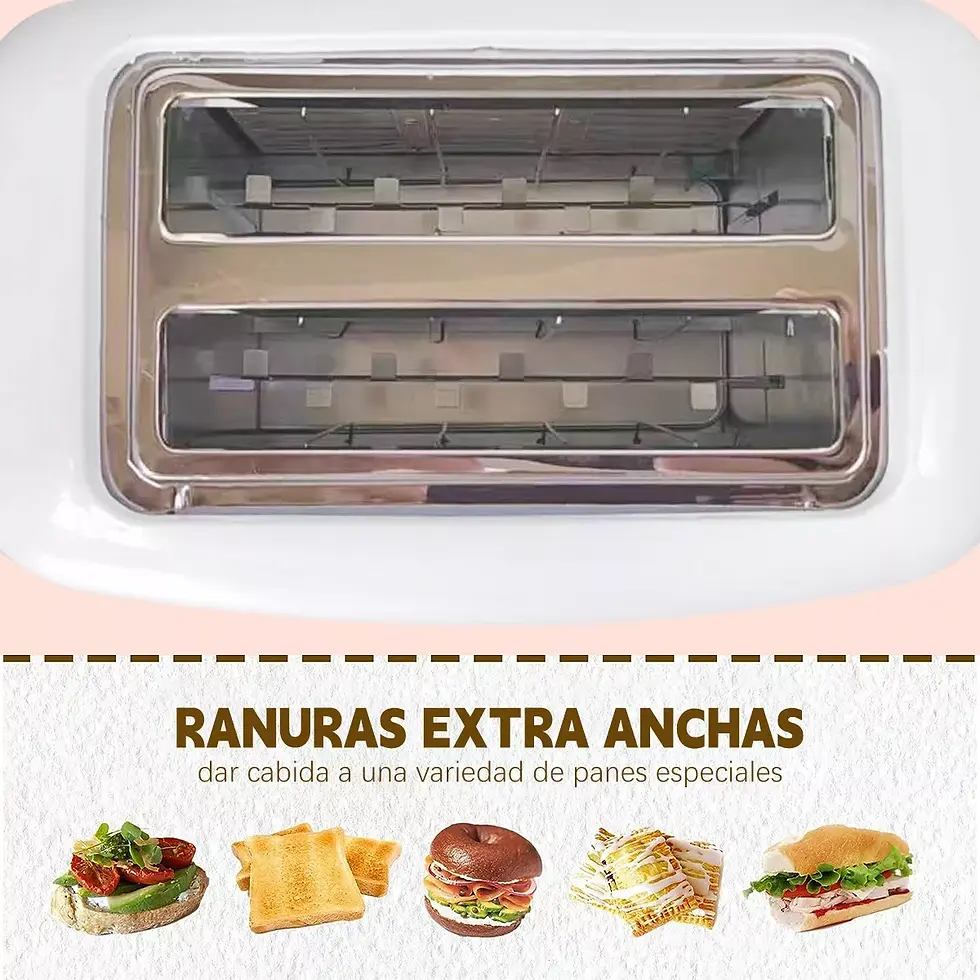 Miniatura: Tostadora Eléctrica 2 Rebanadas – Ranuras Extra Anchas