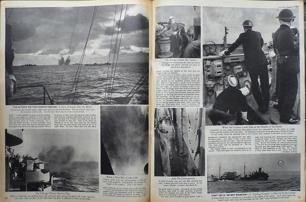 Thumbnail: Haywood Magee Into Action Aboard A Cruiser Picture Post 11th September 1943