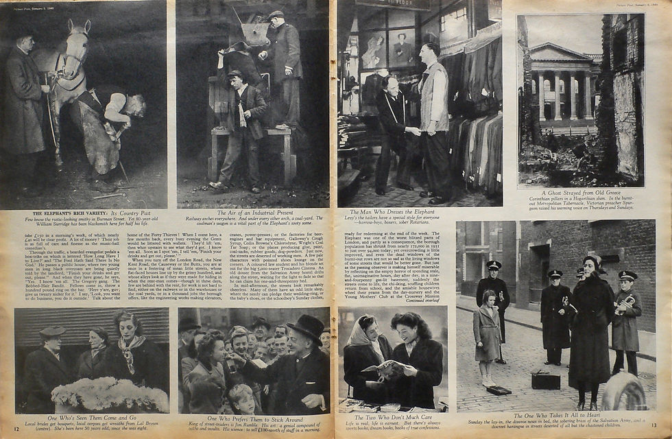 Thumbnail: Bert Hardy Life in the Elephant Picture Post 8th January 1949