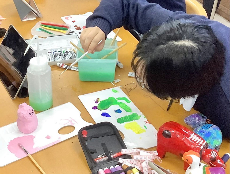 制作風景(写真提供 立川女子高等学校)