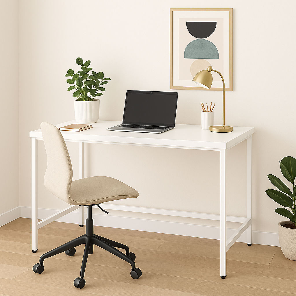 White Steel Desk