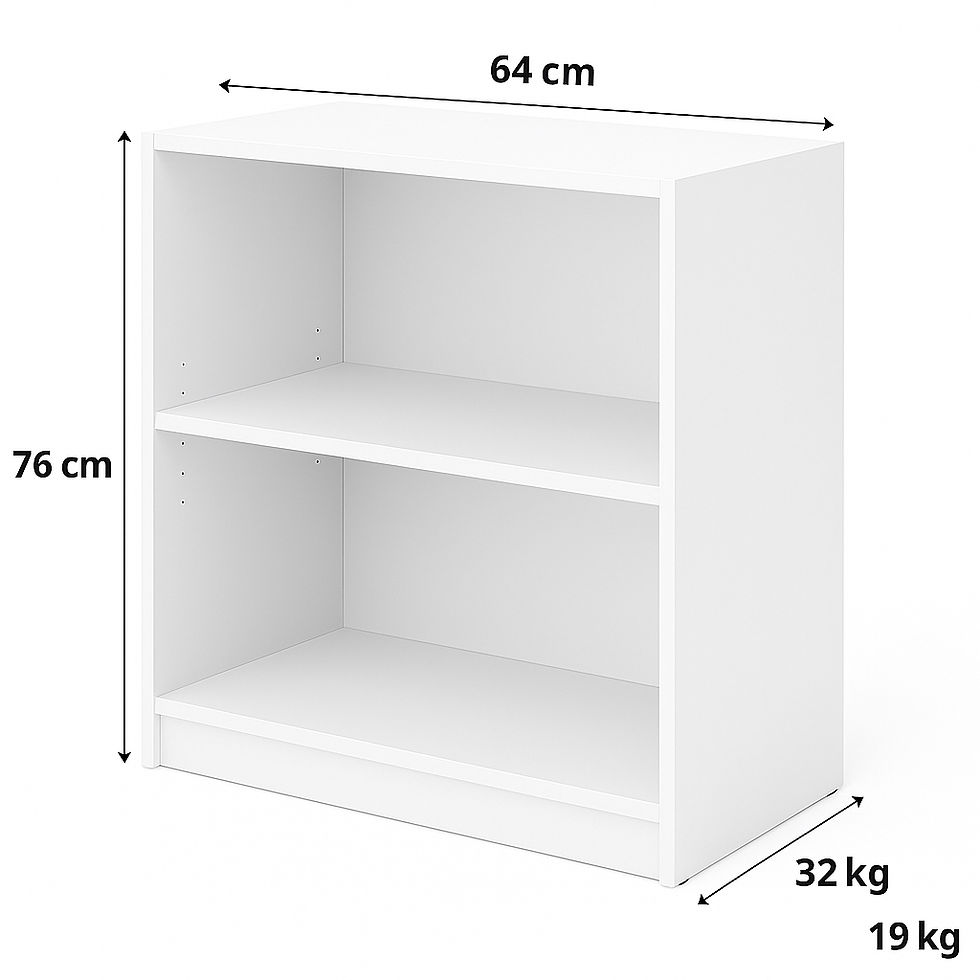 Thumbnail: 2 Level Book Shelf -White