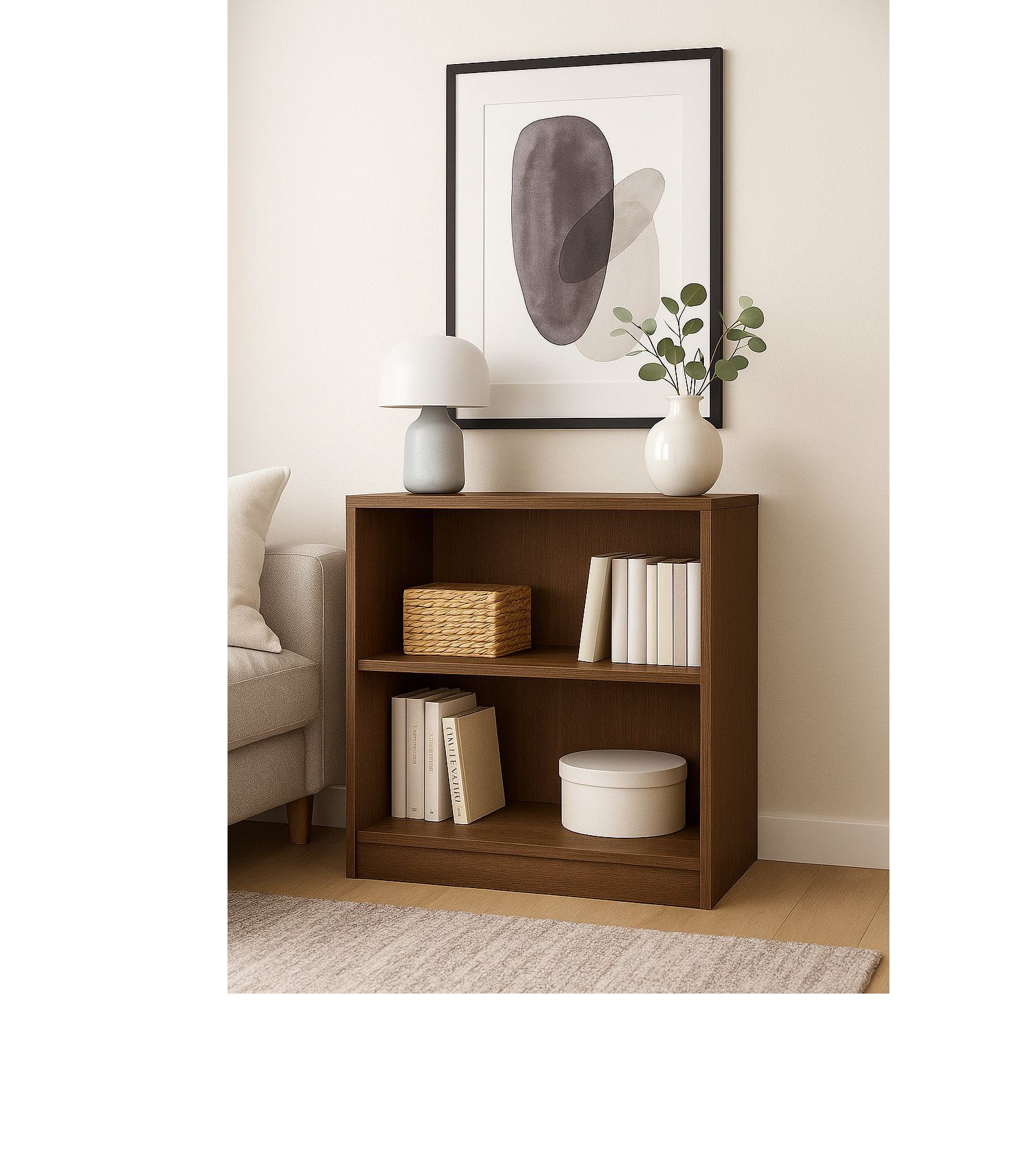 2 Level Book Case -Dark Oak