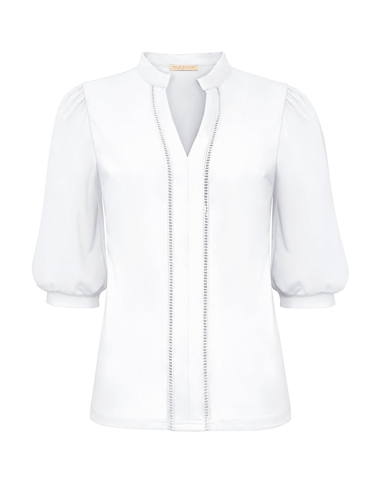 Triple Nine travel top 3/4 mouw wit