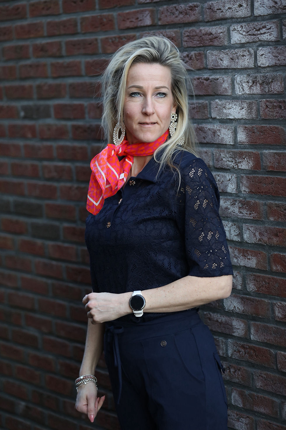 Thumbnail: Triple Nine travel blouse kant navy 
