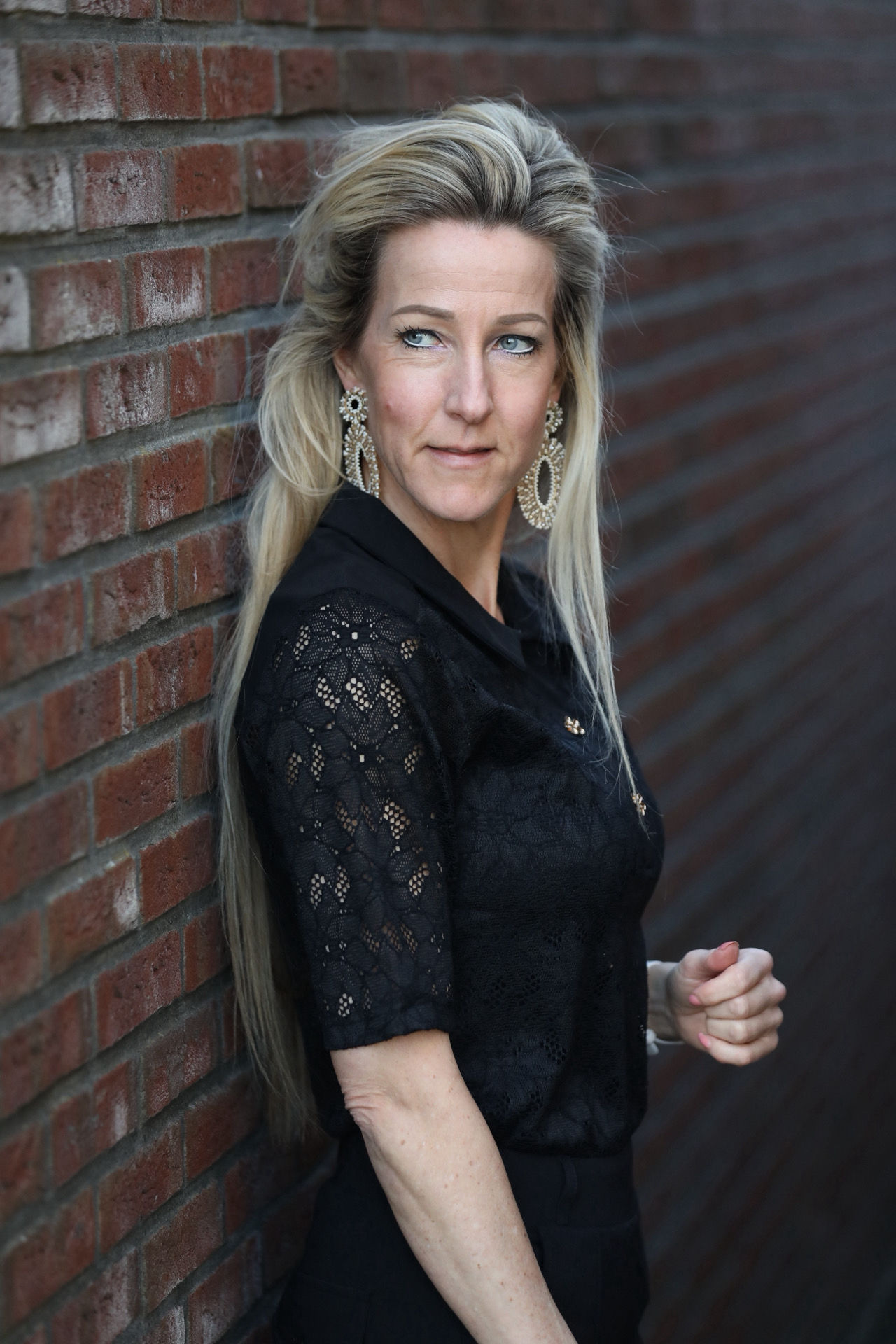 Triple Nine travel blouse kant zwart