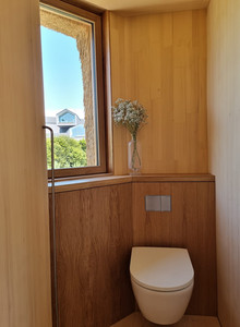 Tane Garden House Tsuyoshi Tane bei Vitra Campus Toilette Blick auf Vitra Design Museum