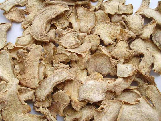 A piece of dried ginger root