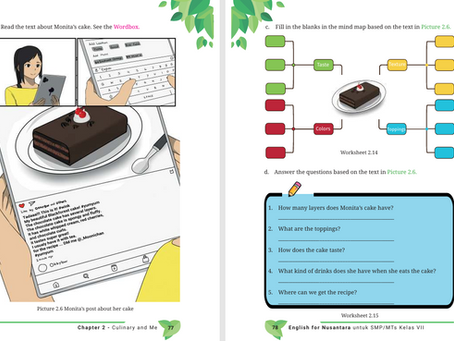 Bab 2: Culinary and Me: Modul Ajar Deep Learning (Pertemuan 3) Kelas 7 Semester 1 Buku English for Nusantara. 