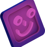 3D illustration of smiley face