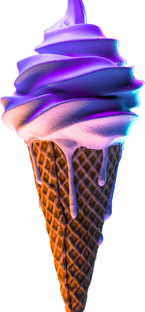 Ice cream in a cone