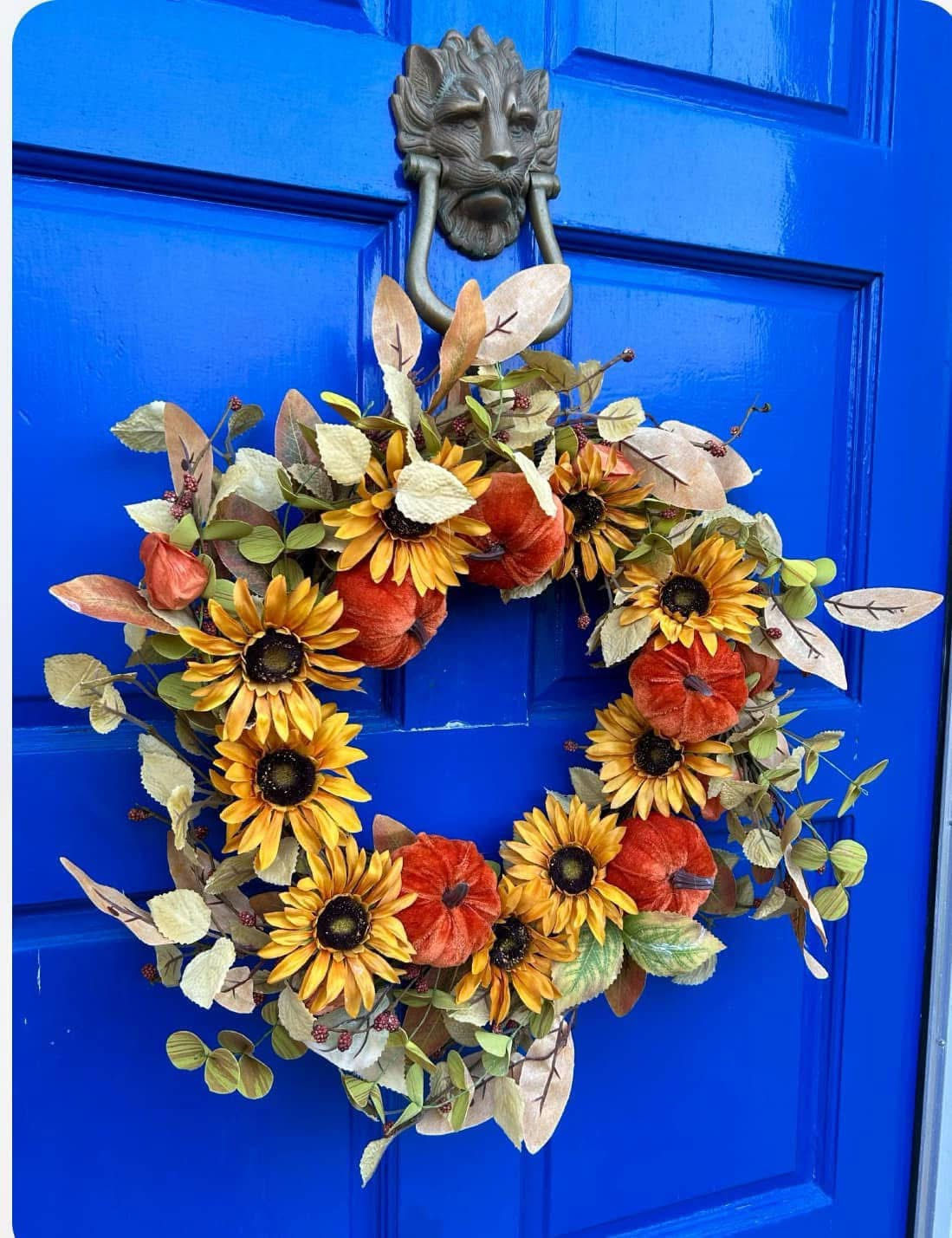Autumn Sunflower & Foliage Wreath