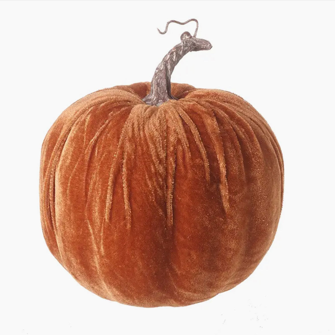 Dark orange velvet pumpkin