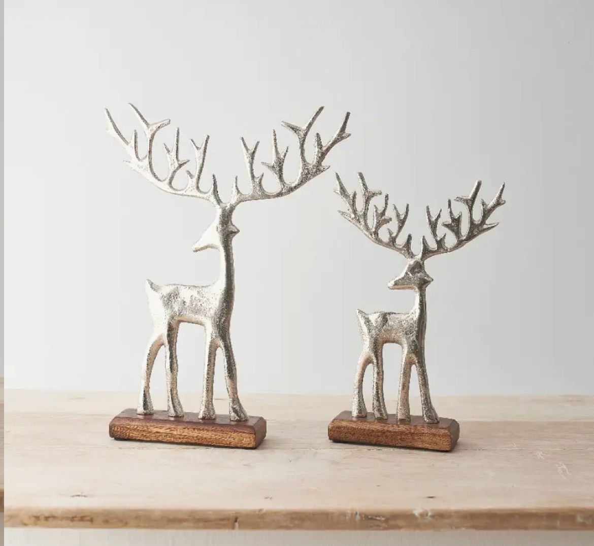 Silver metal stag