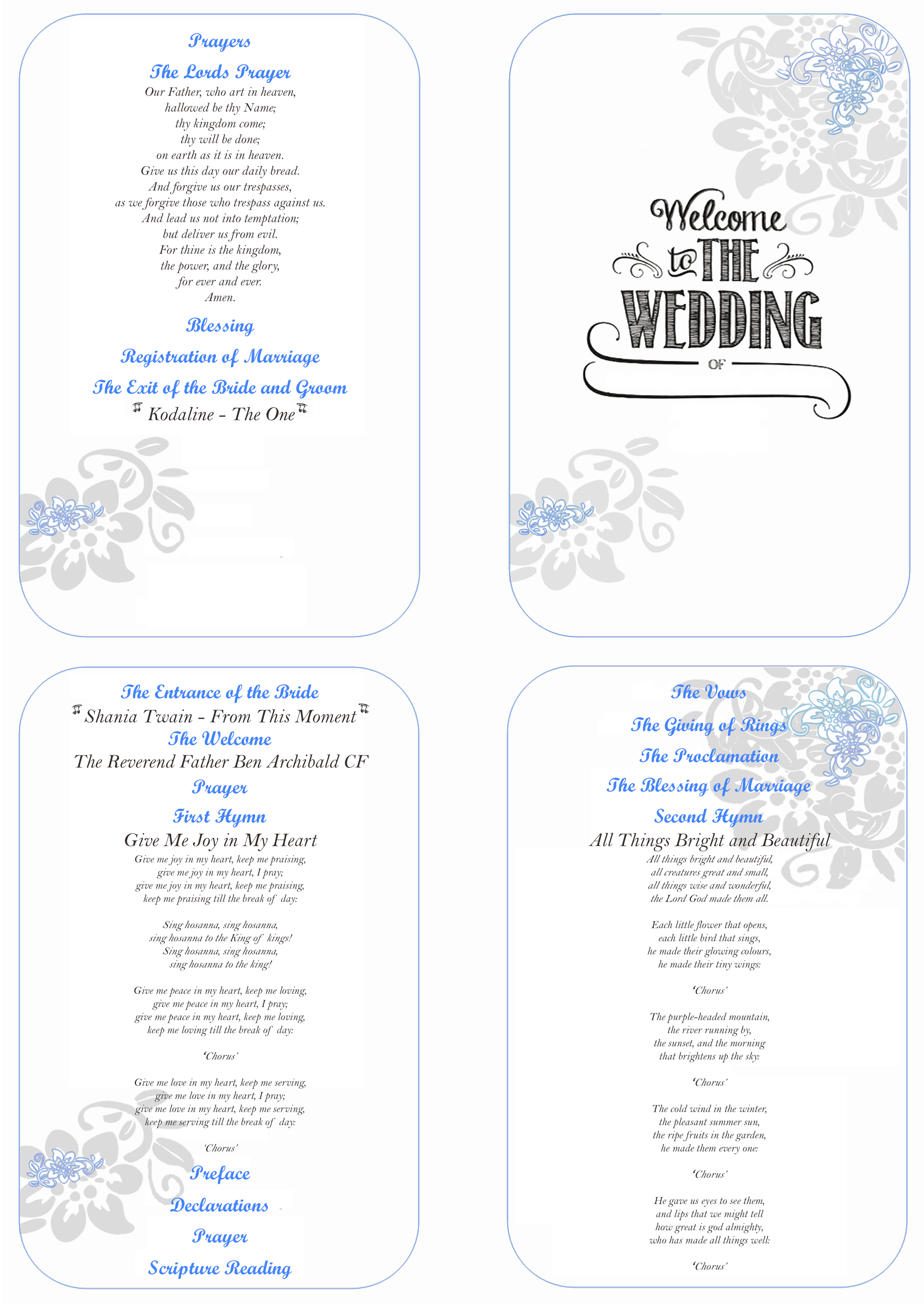 Order of Service