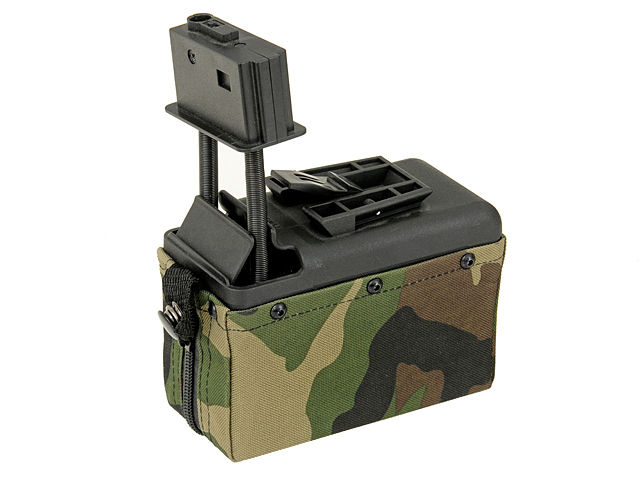 1500rd Electric Box Magazine (Compact size) for SAW - Woodland