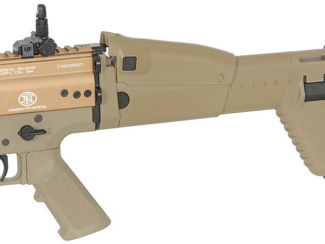 Thumbnail: FN SCAR-L Subcarbine Replica with 25RPS, ESHOOTER ETU - Tan [Cybergun]