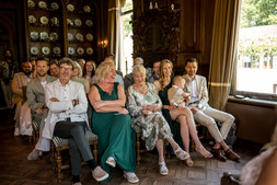 ceremoniefoto bij borg Nienoord in leek