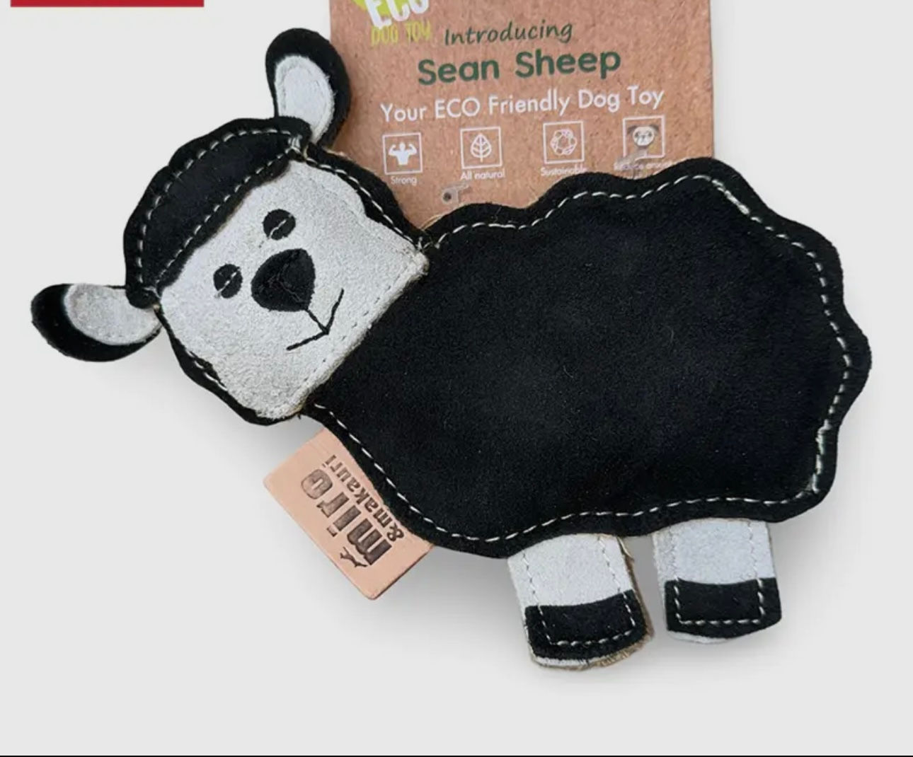Sean sheep- eco leather dog toy