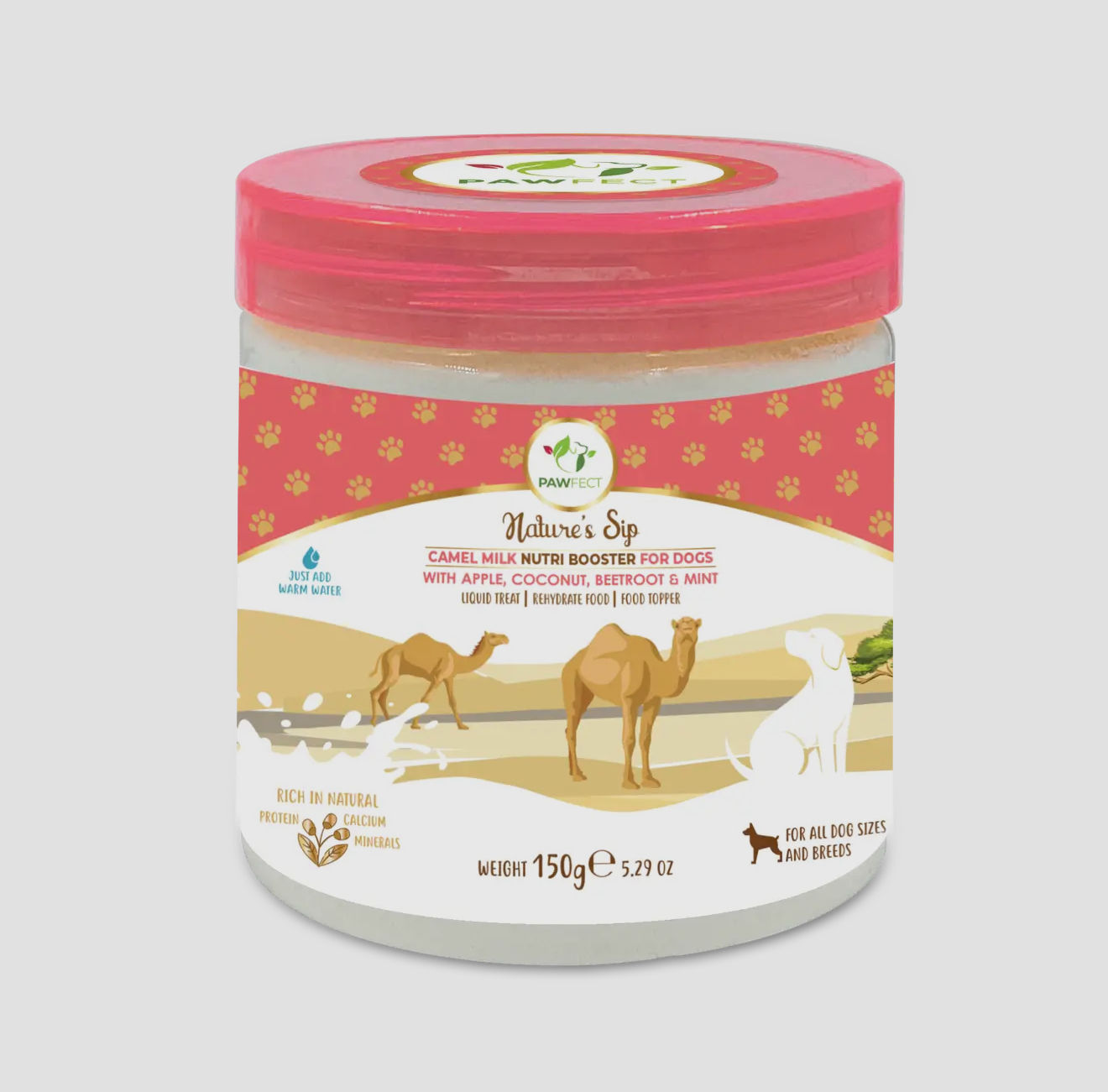 Nature’s sip Camel Milk Nutri booster for dogs: Apple, Coconut, Beetroot 150g