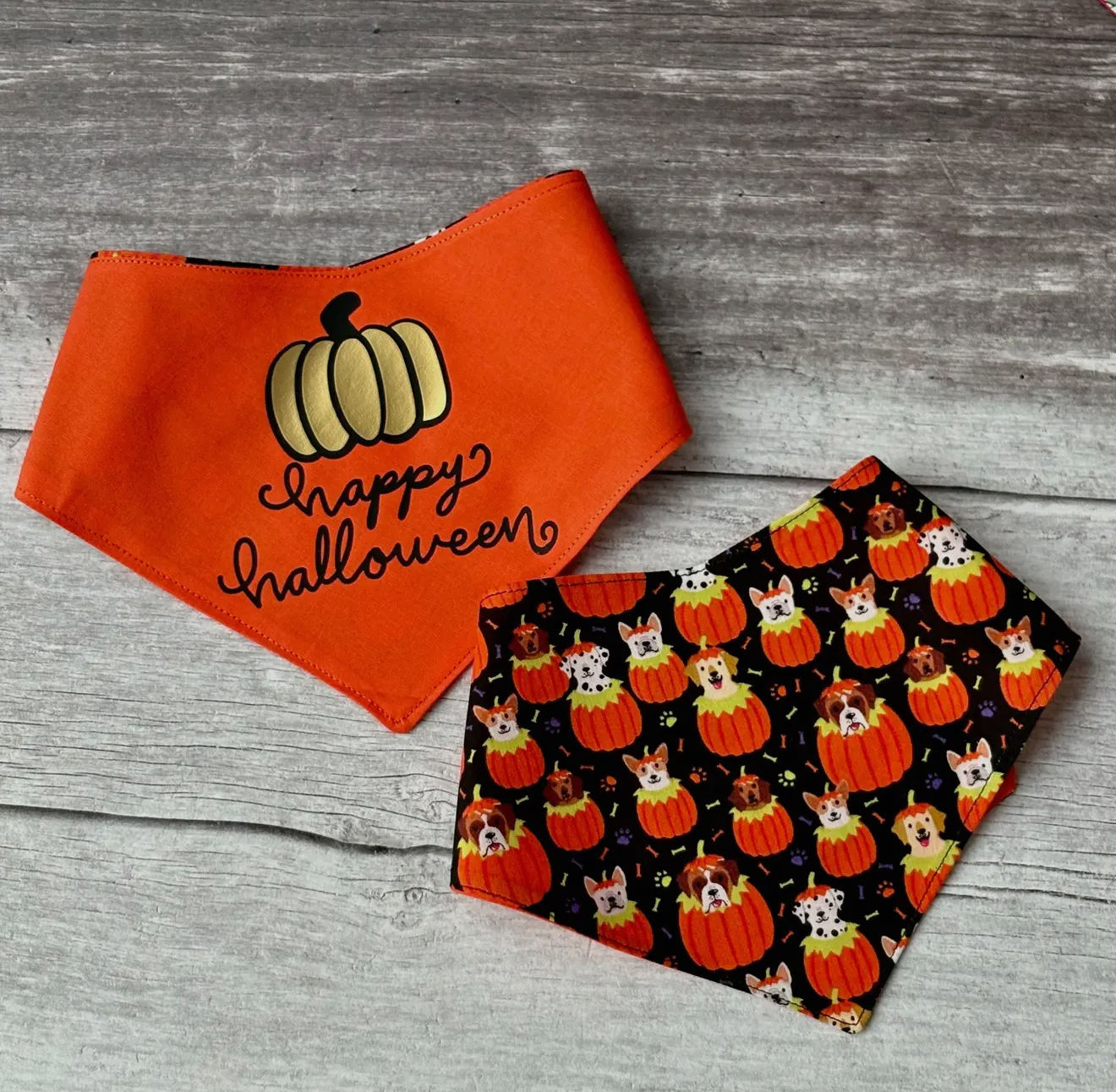 Halloween Bandana- Happy Halloween/Pumpkin Pup's