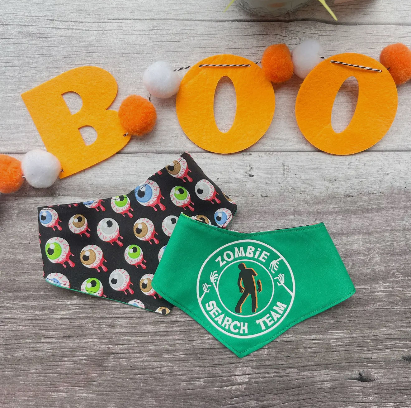 Halloween Bandana-Zombie Search Team/Eyeballs!