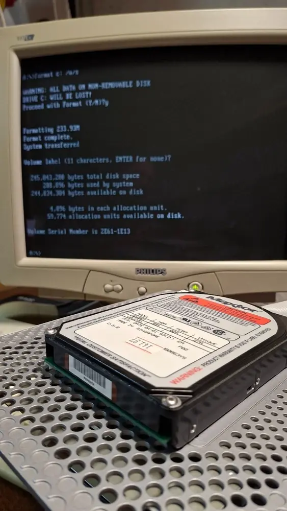 Thumbnail: ATA/IDE 245MB Maxtor 7245AT 3.5"/SL IDE/AT Hard Disk Drive. 100 % HEALTH