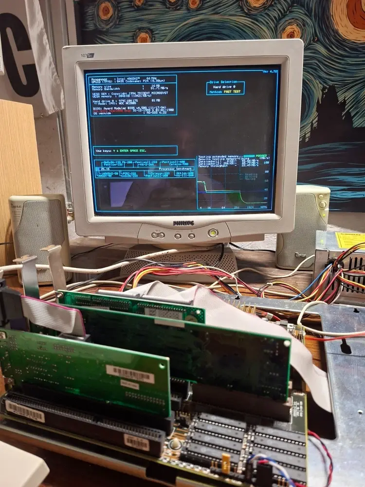 Thumbnail: Socket 3 MoBo ASUS VL/I-486SV2GX4 Rev 2.0 with CPU i486DX2 66MHz & 16Mb FPM RAM