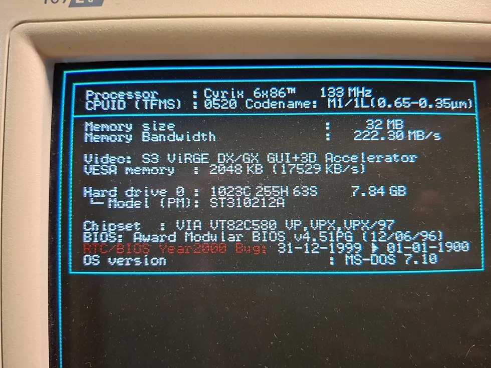 Thumbnail: Socket 7 FIC PA-2005 MoBo with CPU IBM 6x86 P166+ 133MHz, 32 MB RAM & cooler