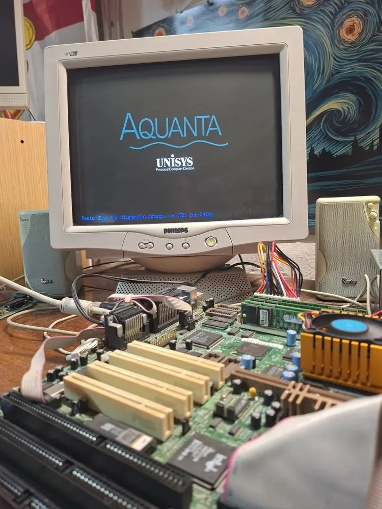 Thumbnail: Socket 7 UNISYS V35X i430HX ATX Motherboard with CPU Pentium MMX 200MHz, RAM,..