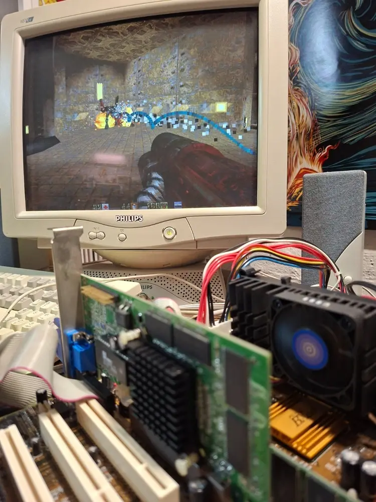 Thumbnail: Slot 1 PCChips M726 Motherboard with CPU Celeron 300MHz, 64MB SDRAM & I/O cables