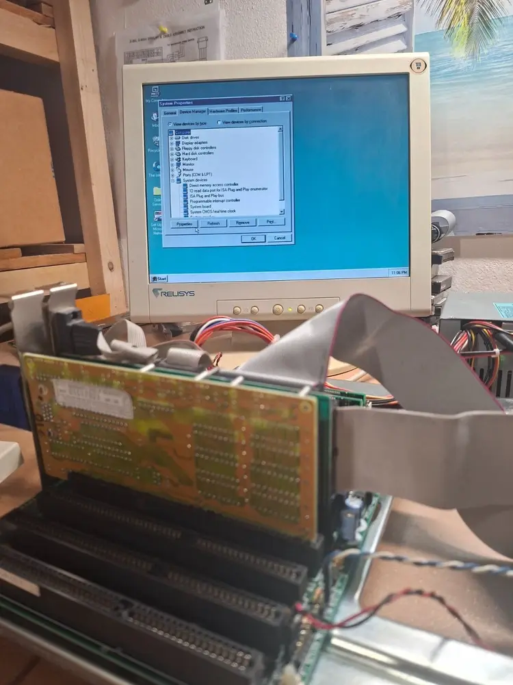 Thumbnail: Socket 3 MoBo PowerTech MB459 V1.2 with CPU IBM486DX2 66MHz, 16MB RAM & Heatsink