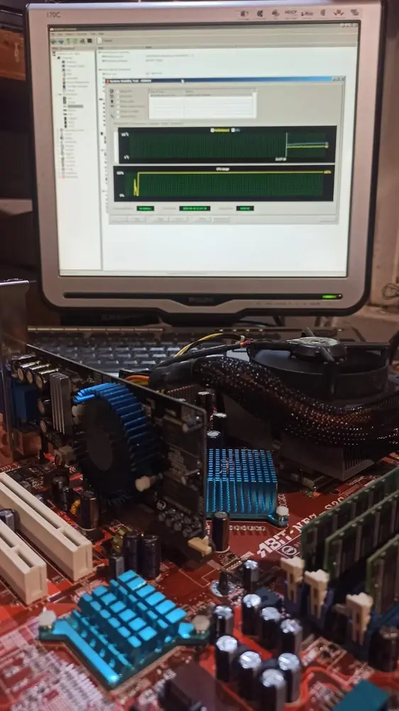 Thumbnail: Socket 462/A Abit-NF7-S2G nF2U chipset MoBo with CPU Athlon 2500+ & I/OShield