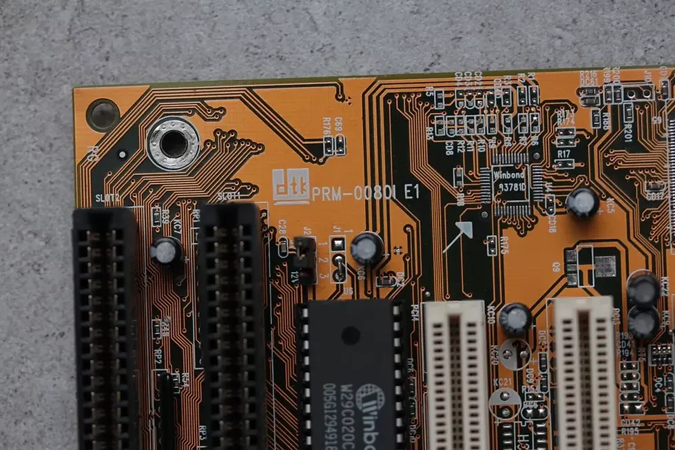 Thumbnail: Slot1 DTK PRM-0080I-E1 Motherboard Intel 440BX chipset with PII 450 & I/O shield