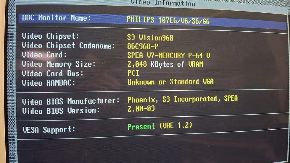 Thumbnail: PCI Graphics card 2MB SPEA P98/R30 (V7-MERCURY P-64 V) S3 Vision968