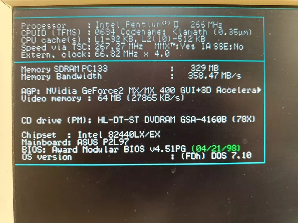 Thumbnail: Slot1 ASUS P2L97 rev. 2.04 Motherboard Intel 440LX chipset with I/O shield