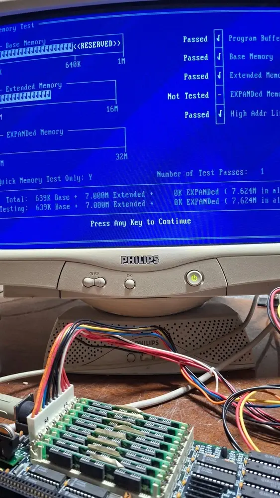 Thumbnail: KIT of 8x 1Mb 30-Pin SIMM SAMSUNG KM44C1000BJ-7, Fast Page DRAM, 1MX4, 70ns