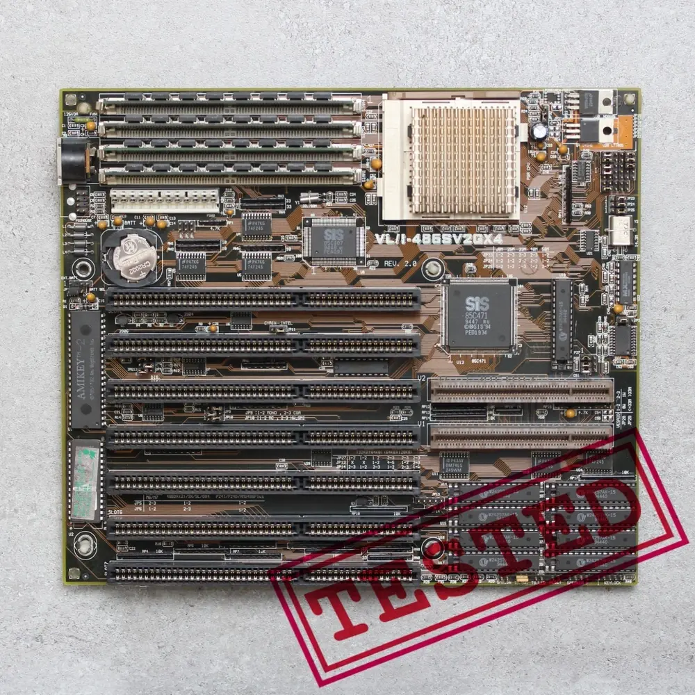 Socket 3 MoBo ASUS VL/I-486SV2GX4 Rev 2.0 with CPU i486DX2 66MHz & 16Mb FPM RAM